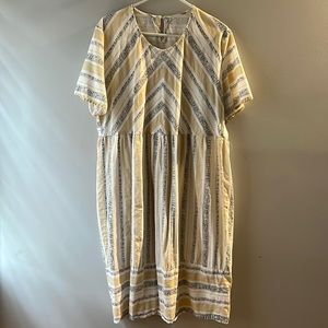 Empire-waist, linen dress